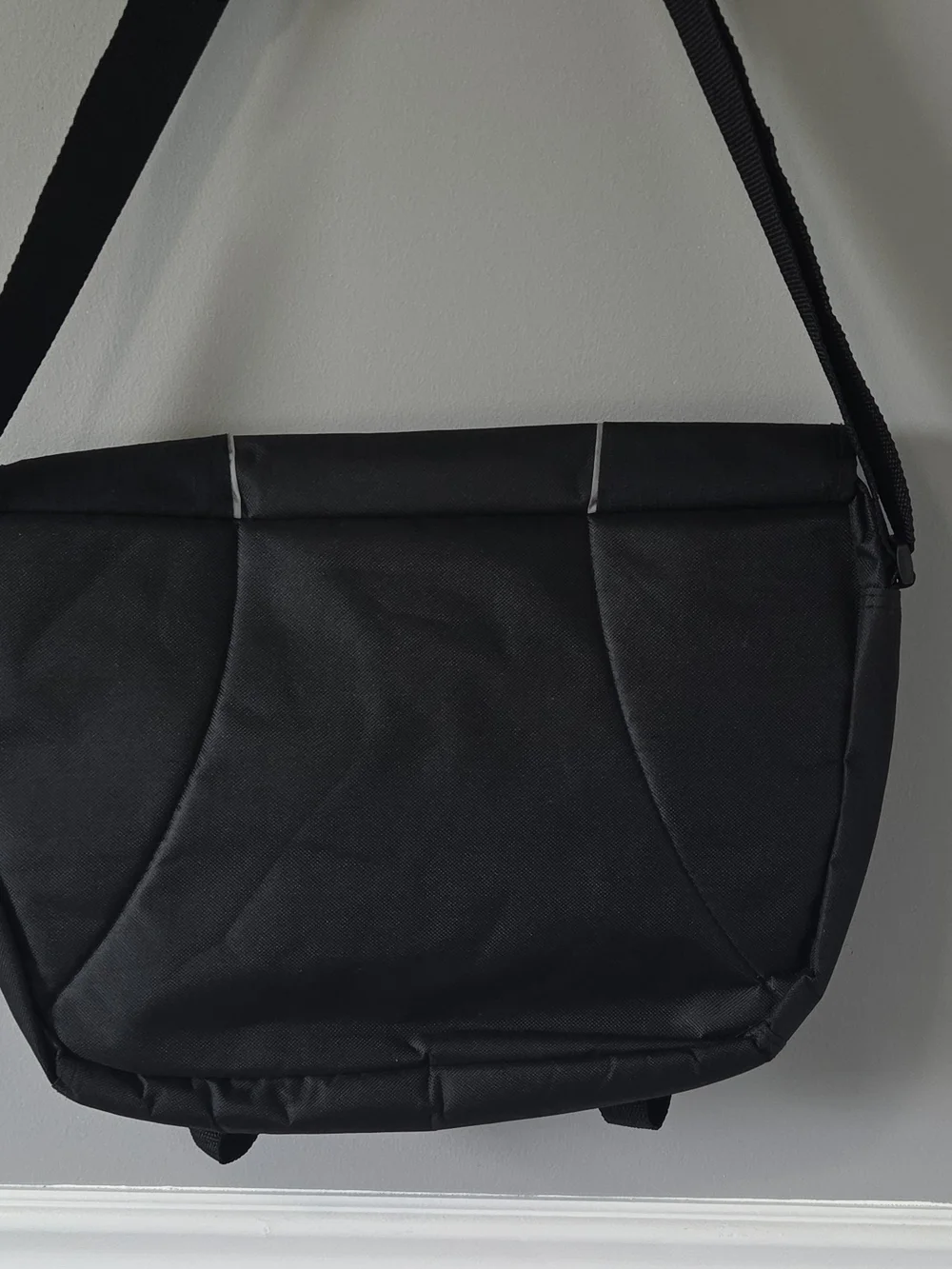 Black Laptop Messenger Bag  - Durable Everyday Carry Padded Divider Multi Pocket